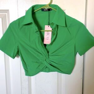 Micas cropped blouse